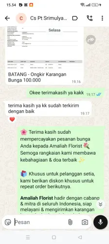 Testimonial Papan Bunga cirebon