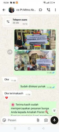 Testimonial Papan Bunga cirebon